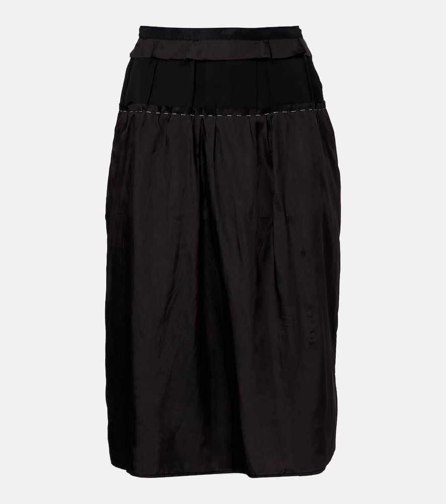Paneled midi skirt