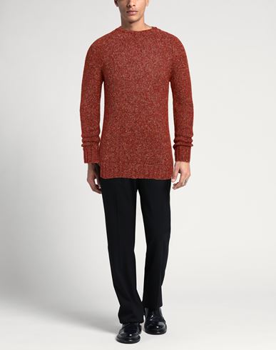 Man Sweater Brick Size L Virgin Wool, Polyester, Polyamide, Polyacrylic