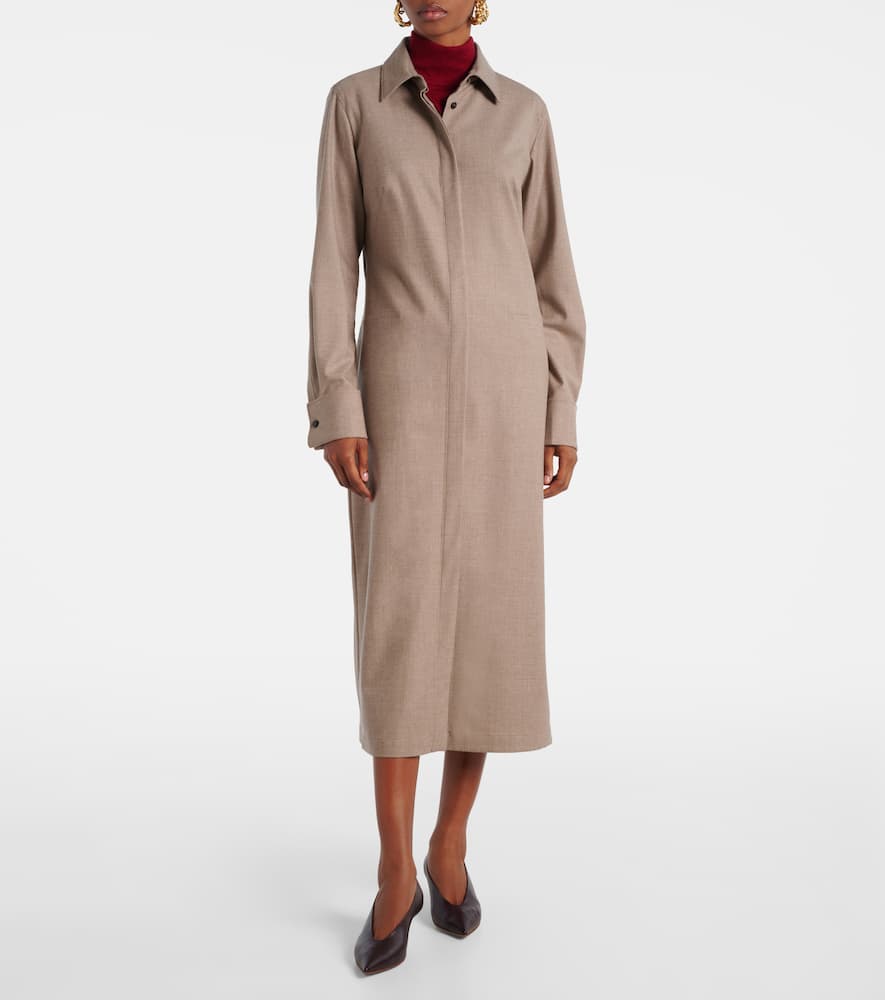 Pallino cashmere-blend shirt dress