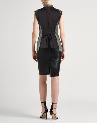 Woman Tailored Vest Green Size 4 Acetate, Viscose, Linen