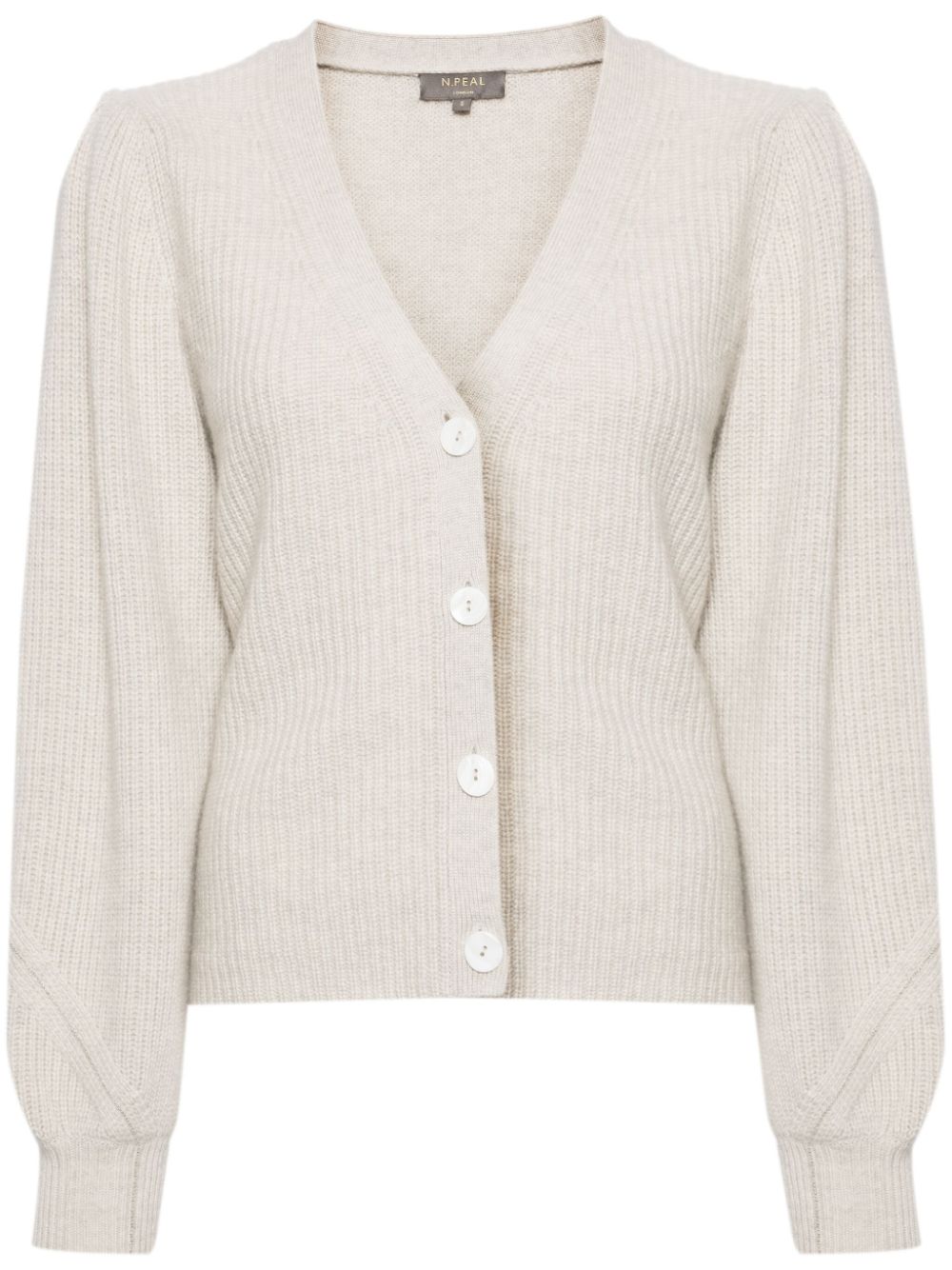 Metal-Trim cashmere cardigan - Grey