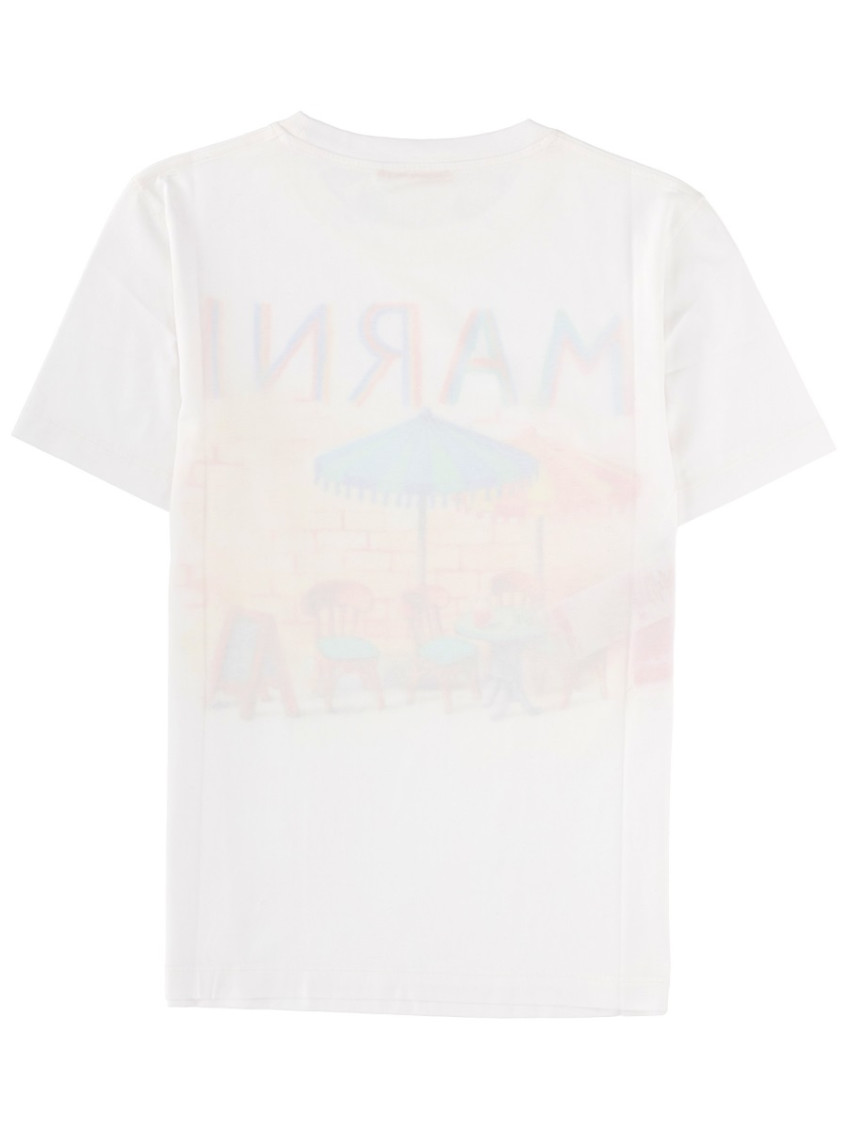 Marni - crew neck graphic print short sleeve top