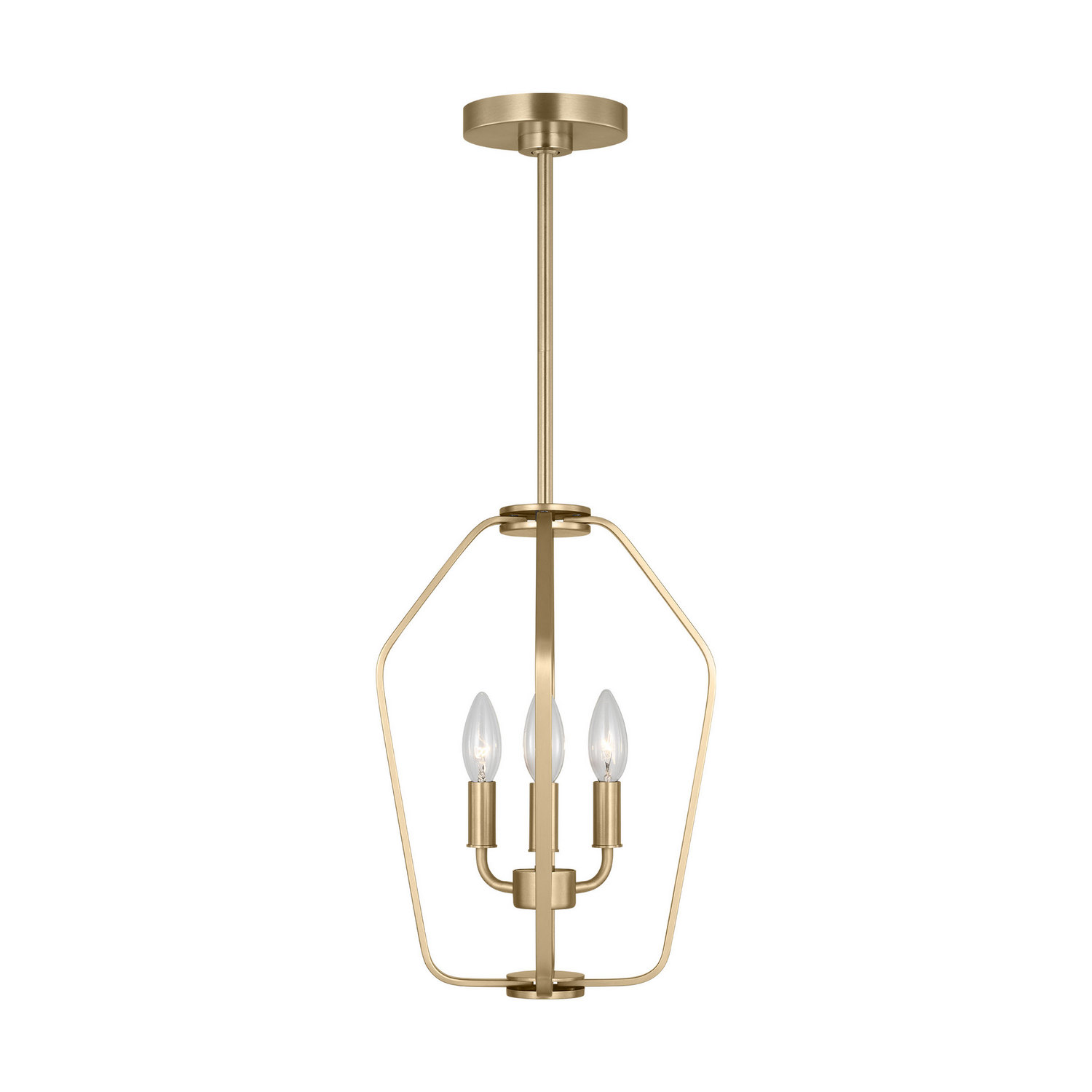 Satin Brass Chandelier from the Kennan Collection