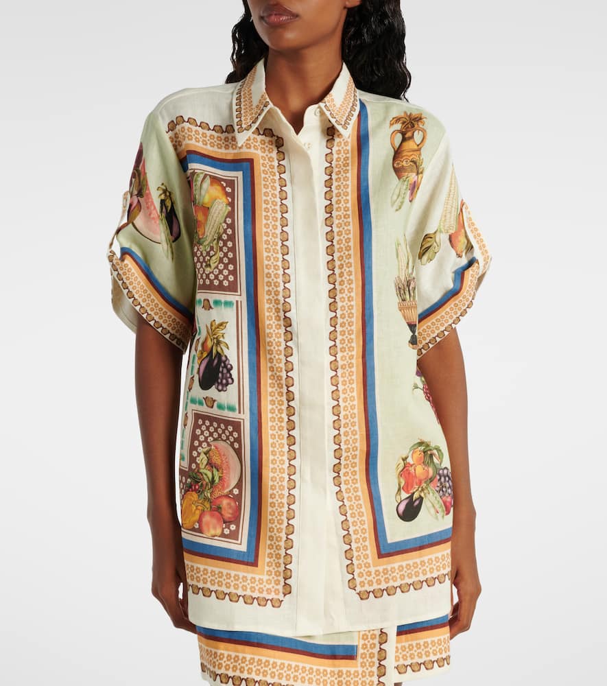 Alémais Mercado printed linen shirt