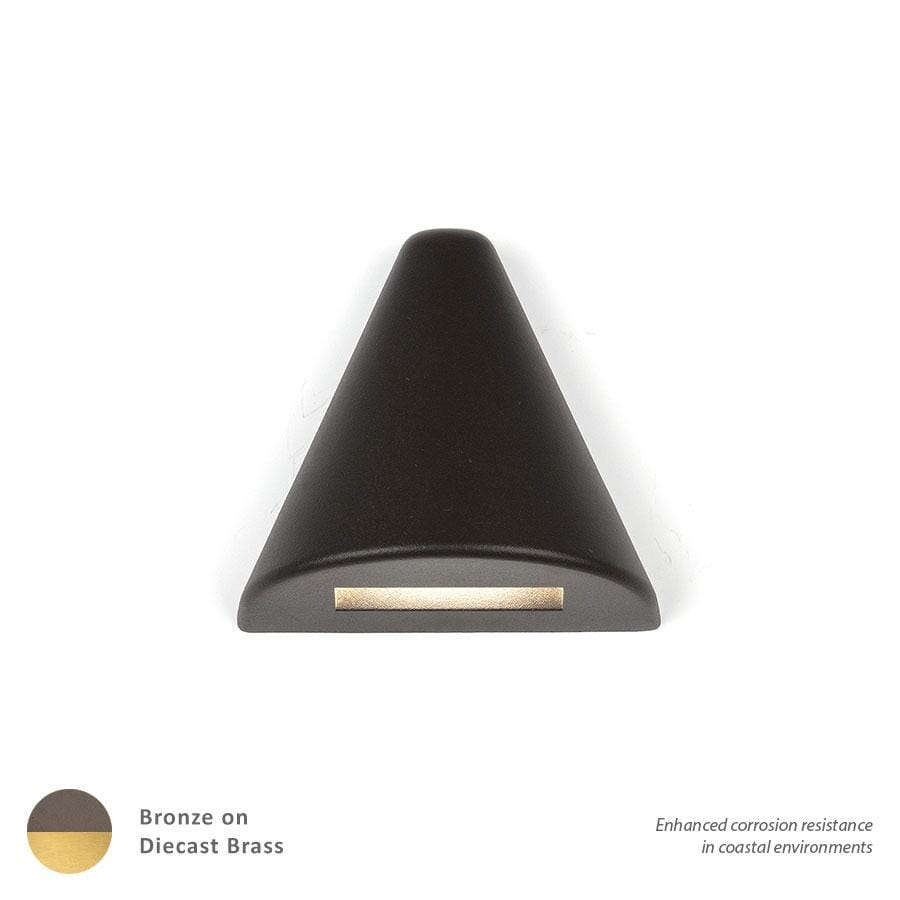 WAC Lighting 1-Light LED 12V Triangle Deck and Patio Light in Bronzed Brass - 3021-30BBR