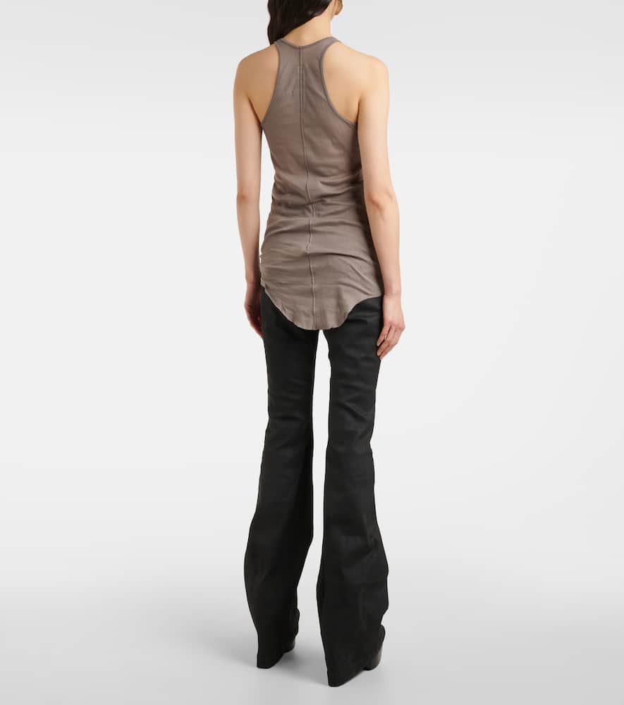 Ribbed-knit cotton tank top