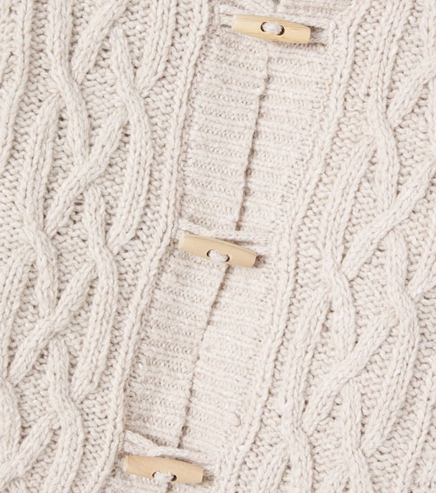 Maria cable-knit wool-blend cardigan