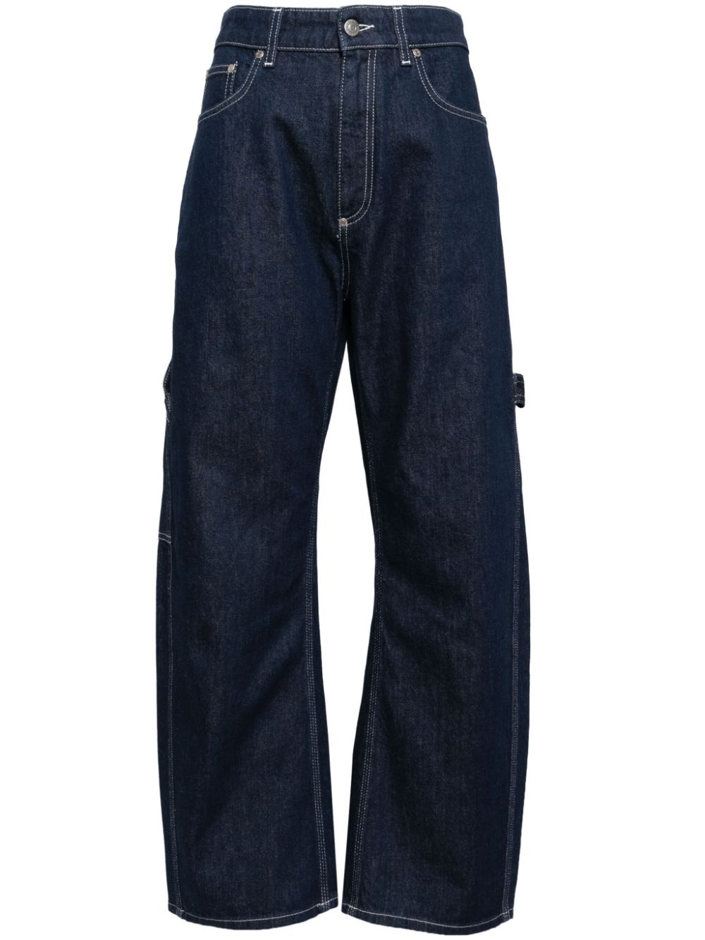 Logo-patch straight-leg jeans - 4003 DARK BLUE