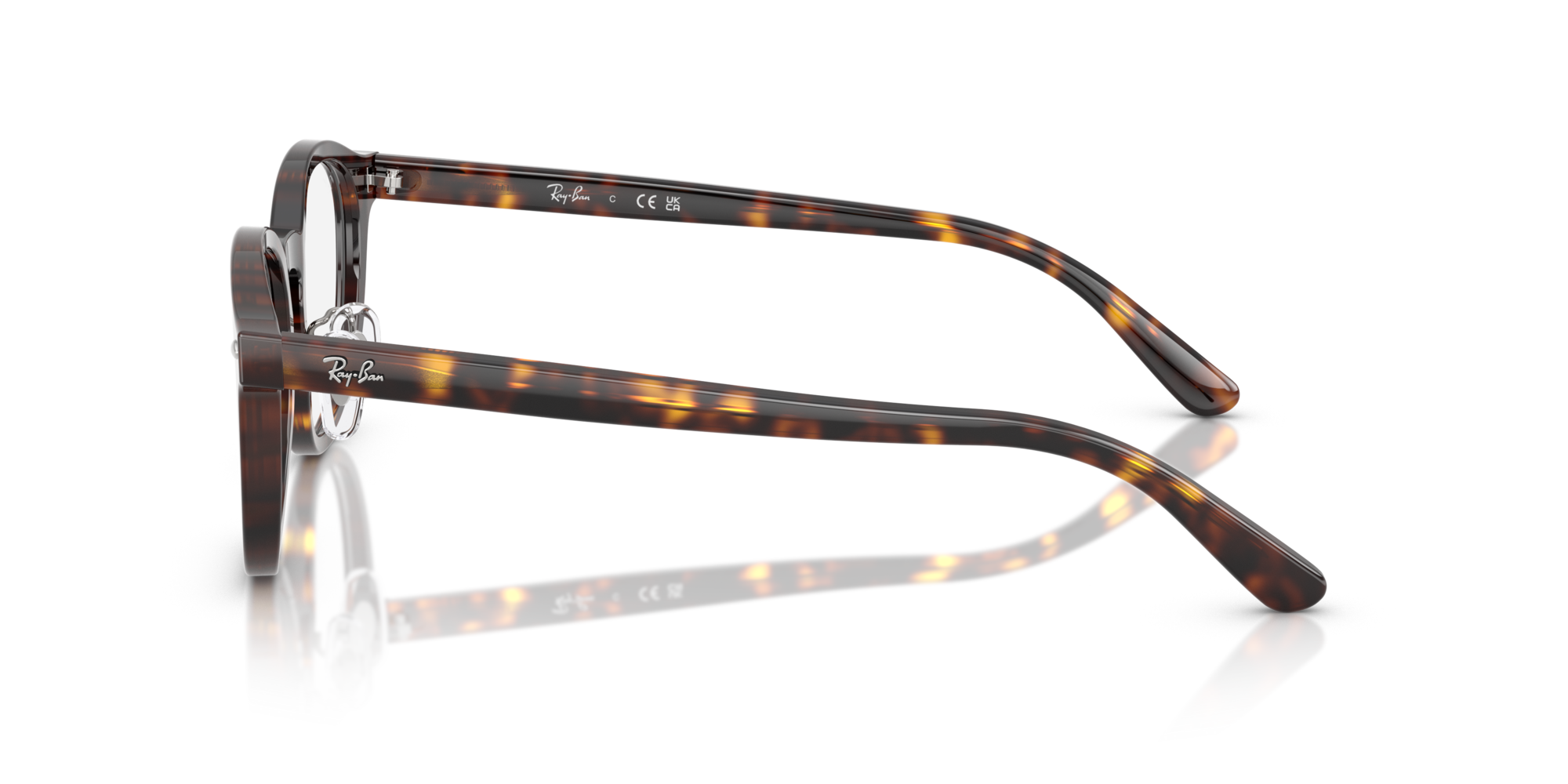 Ray - Ban Unisex Ray - Ban RX5443D 2012 Optical frames Acetate Turtle Transparent Squared Norma
