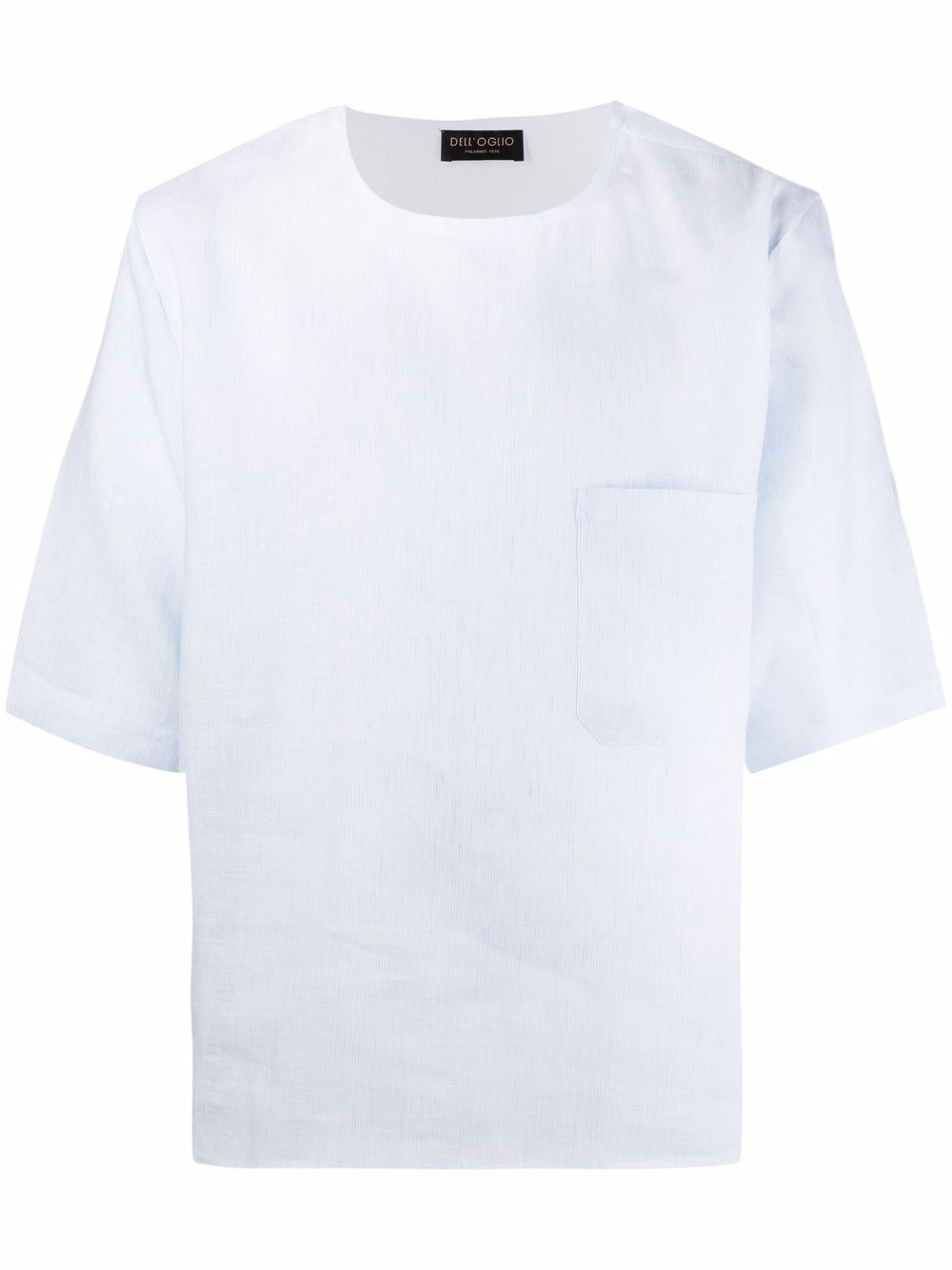 Short-sleeve linen T-shirt - Blue