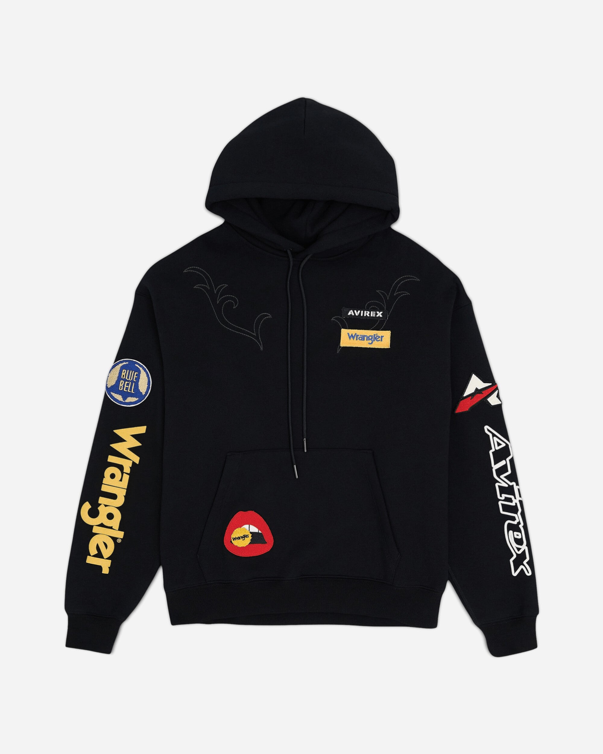 Men s Avirex Hoodie Black