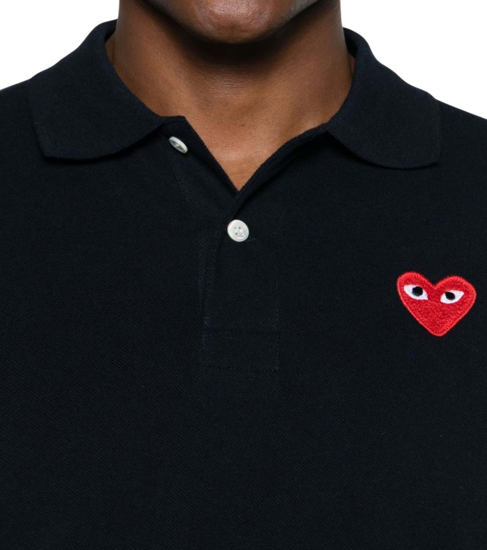 Blue Logo Shirt Collar Polo