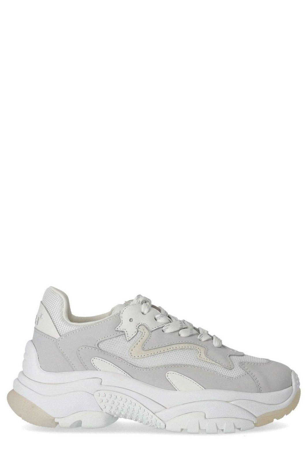 Panelled low-top sneakers - White