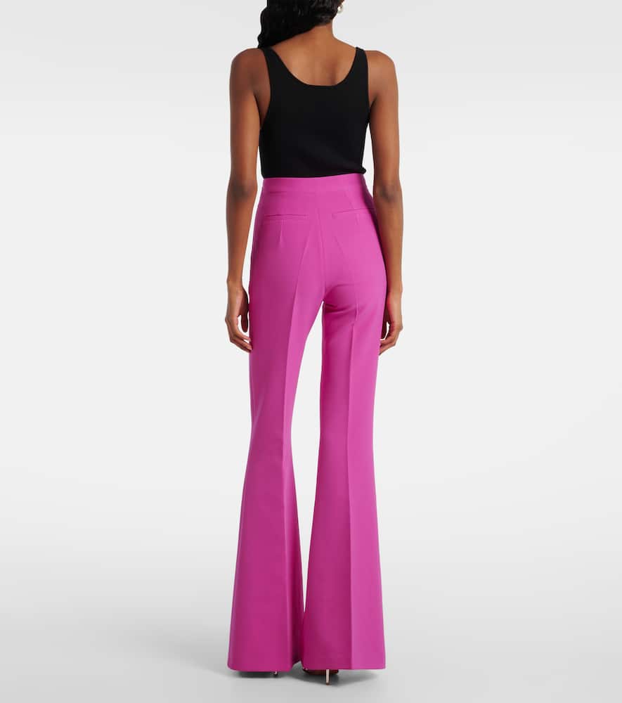 High-waisted flared pants