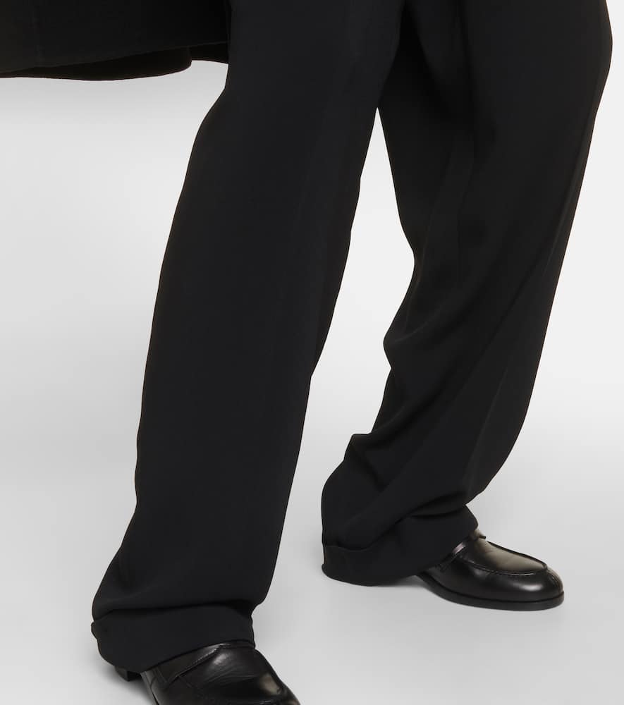 High-rise wide-leg pants