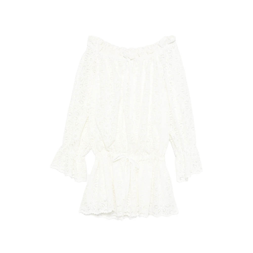 Floral-lace Mini Dress