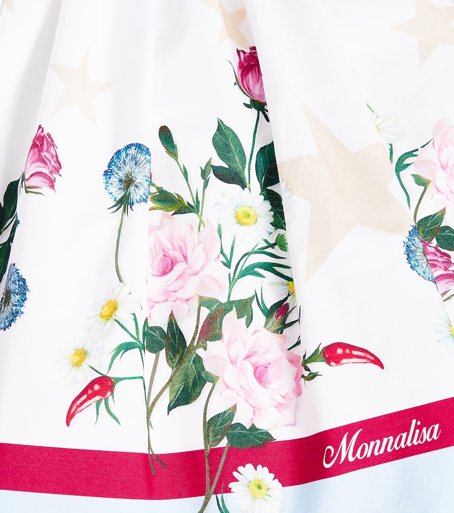 Monnalisa Floral cotton poplin skirt
