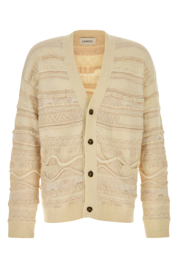 Beige V Neck Cardigans