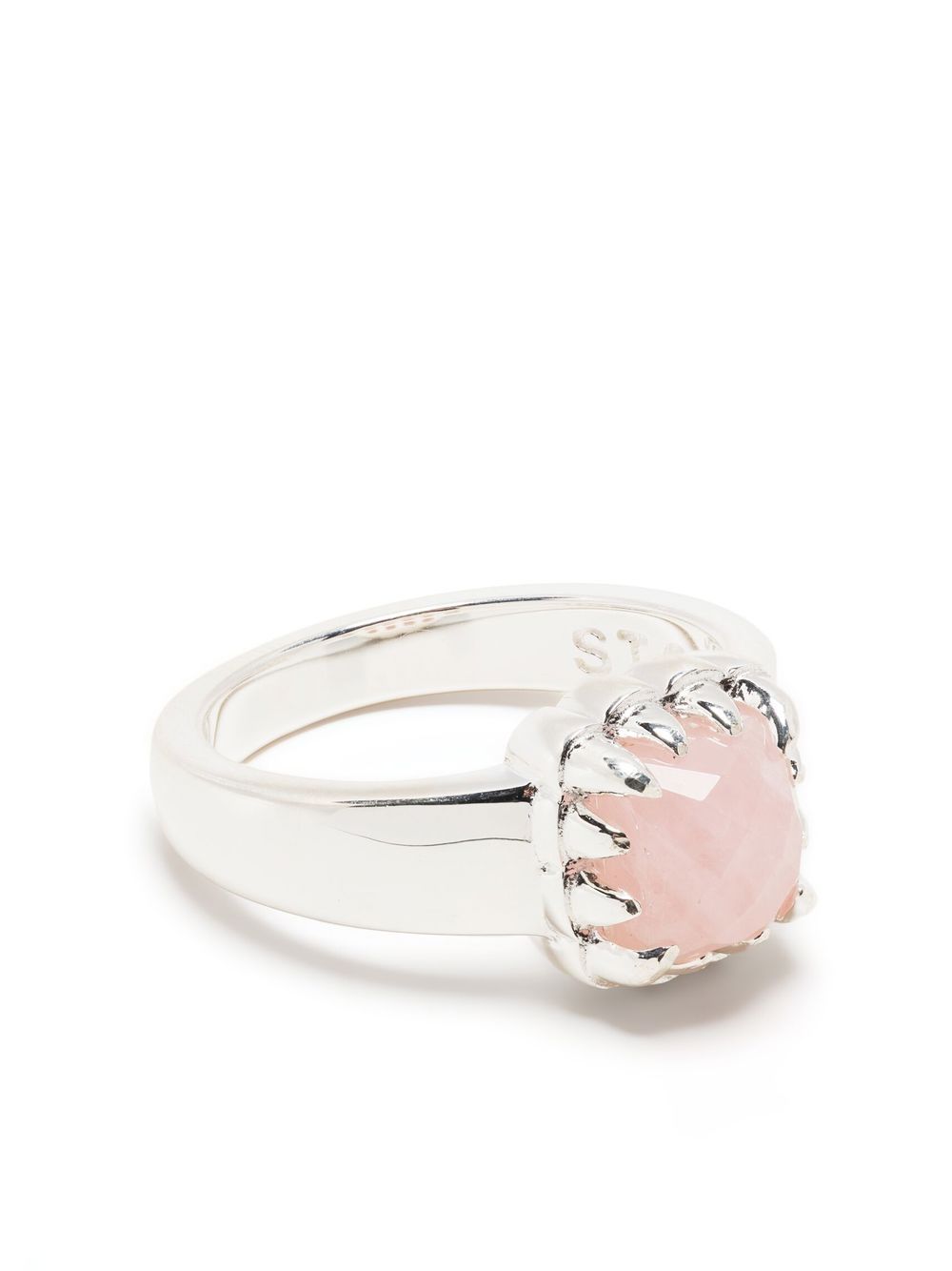 Baby Claw rose-quartz ring - Pink