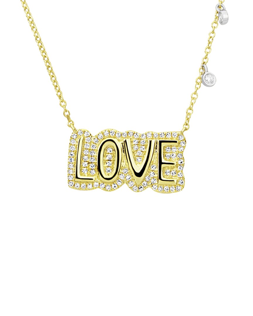 14K Two-Tone 0.35 Ct. Tw. Diamond Love Bubble Necklace