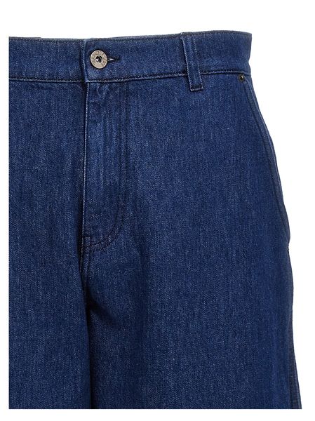 JW Anderson Checked Turn-Up Brim Jeans