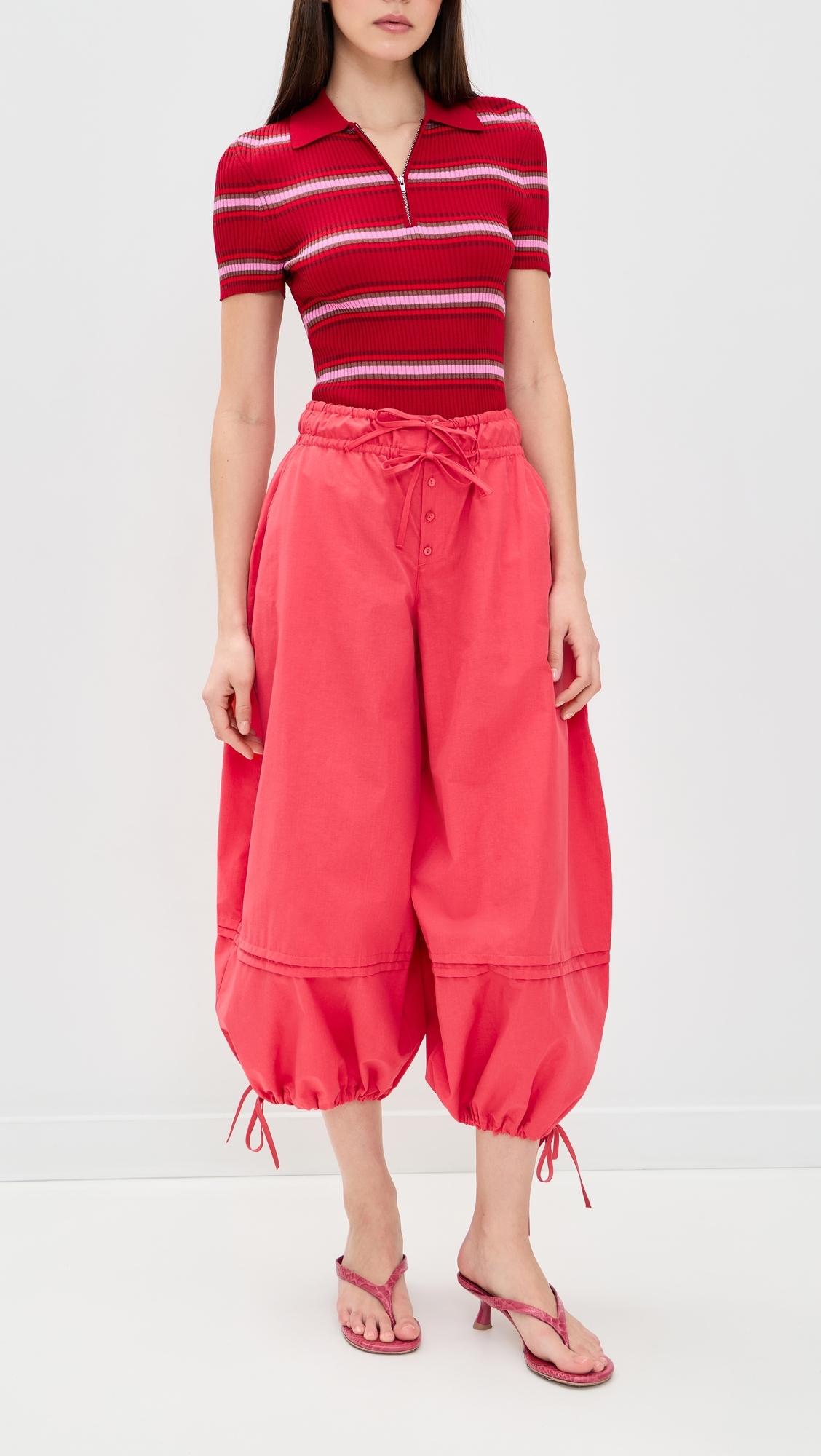 Frida Balloon Pants Red
