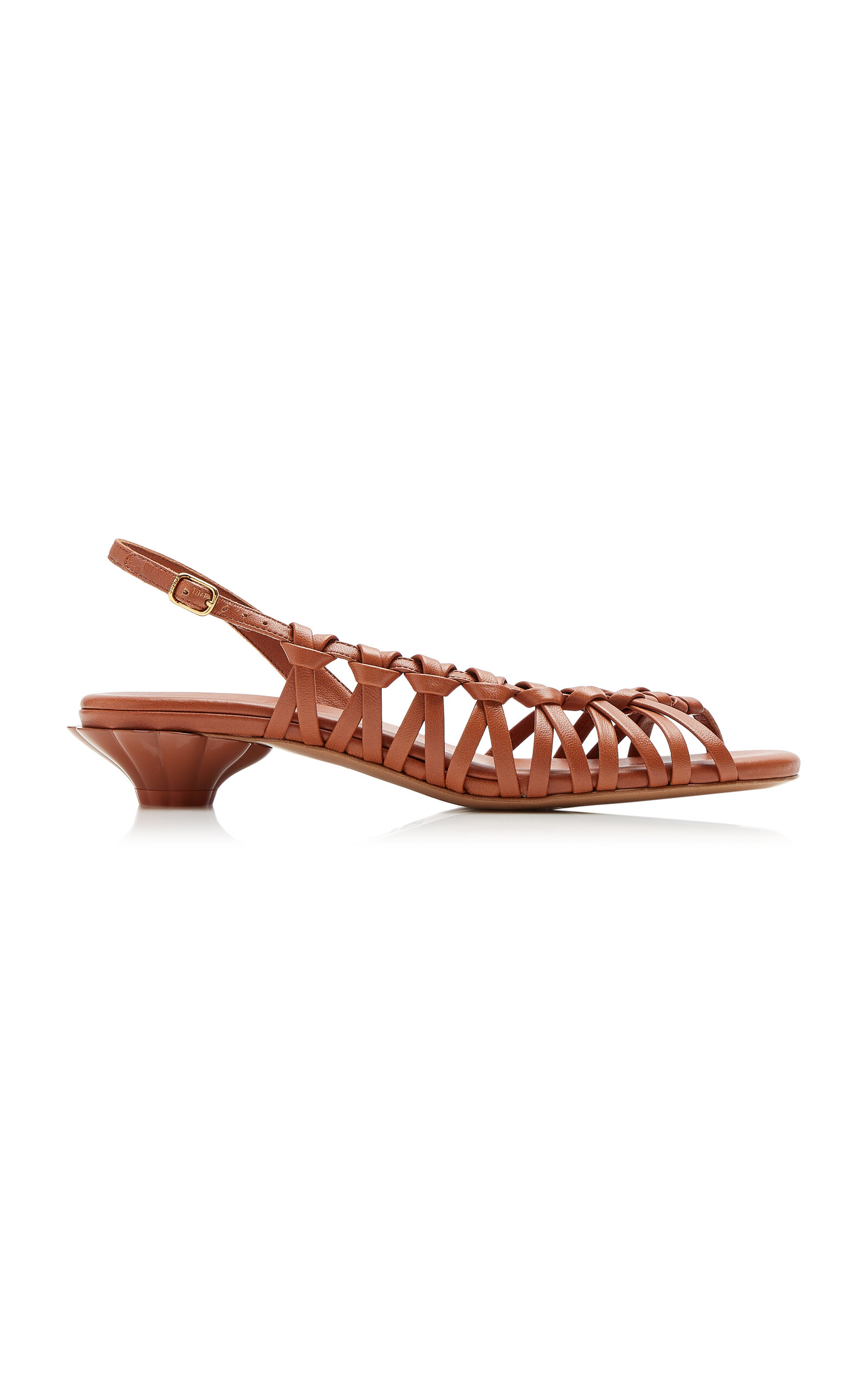 Estra Knotted Leather Sandals - Moda Operandi