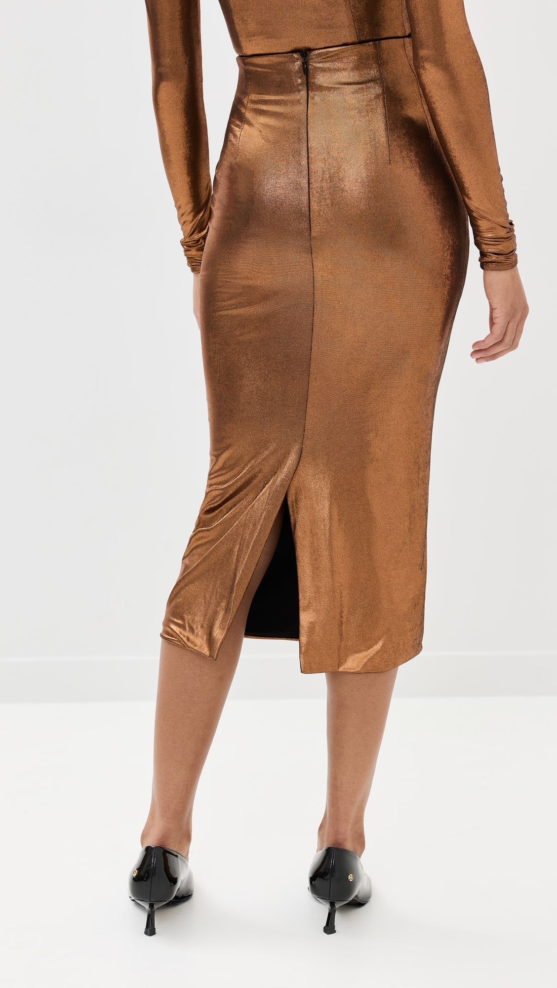 Mid Length Skirt Copper 
