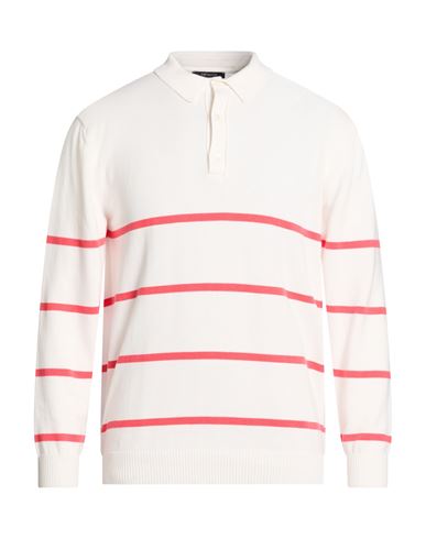 Man Sweater White Size 42 Cotton