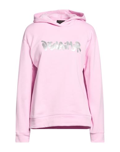 Woman Sweatshirt Pink Size L Cotton