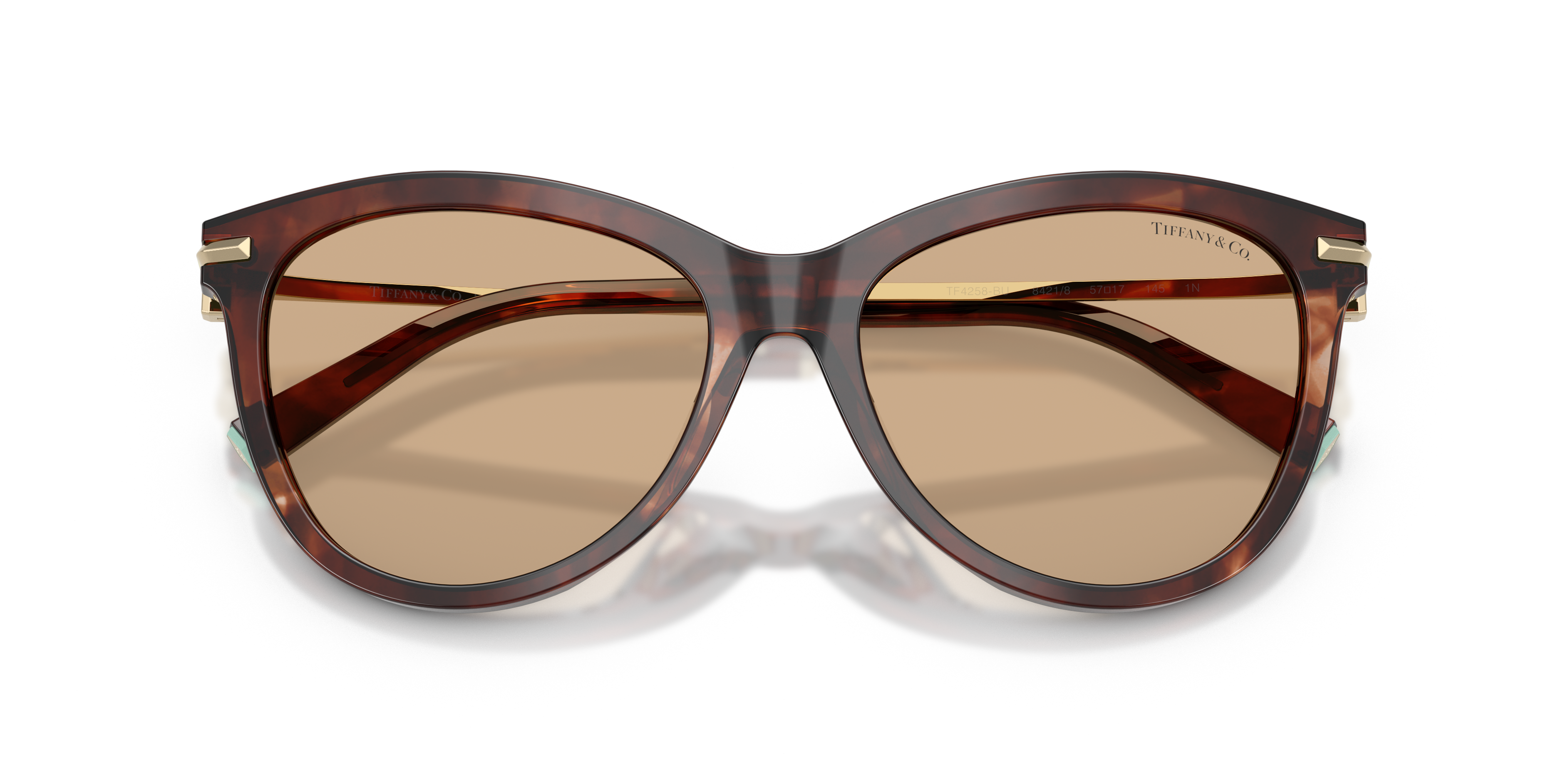 Tiffany Donna Tiffany TF4258BU 8421/8 Occhiali da sole Acetato Marrone Giallo Pantos Normale