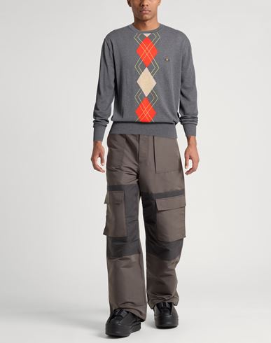 Man Sweater Grey Size M Cotton, Wool