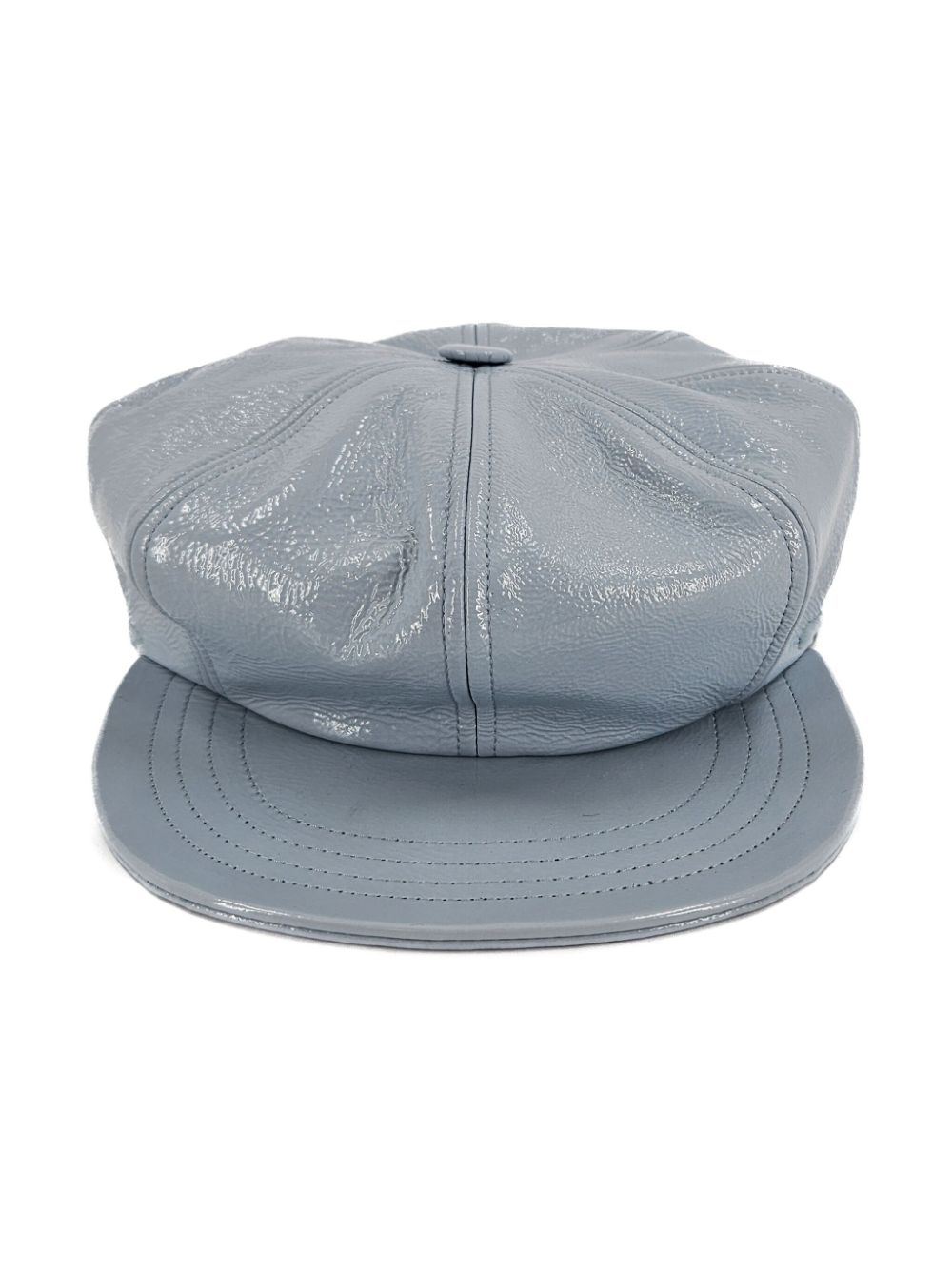 Patent leather baker boy hat - Red