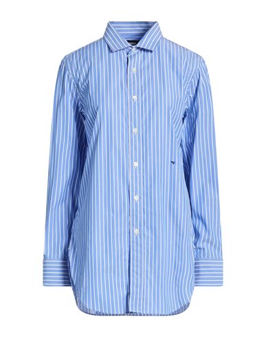 Woman Shirt Azure Size L Cotton
