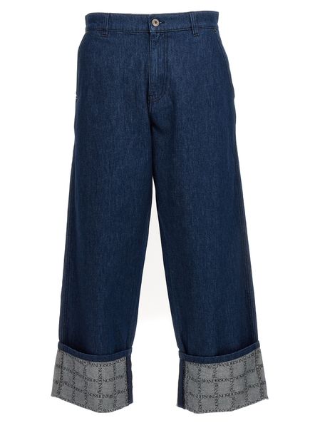 JW Anderson Checked Turn-Up Brim Jeans