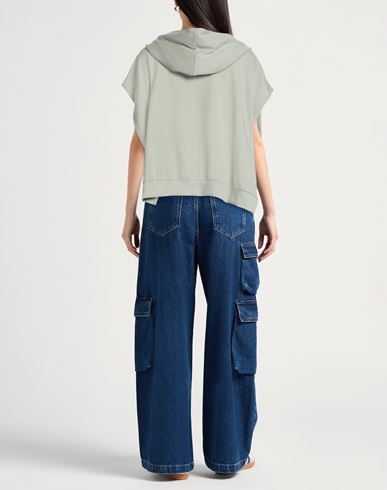 Woman Sweatshirt Sage green Size L Polyester, Modal, Elastane