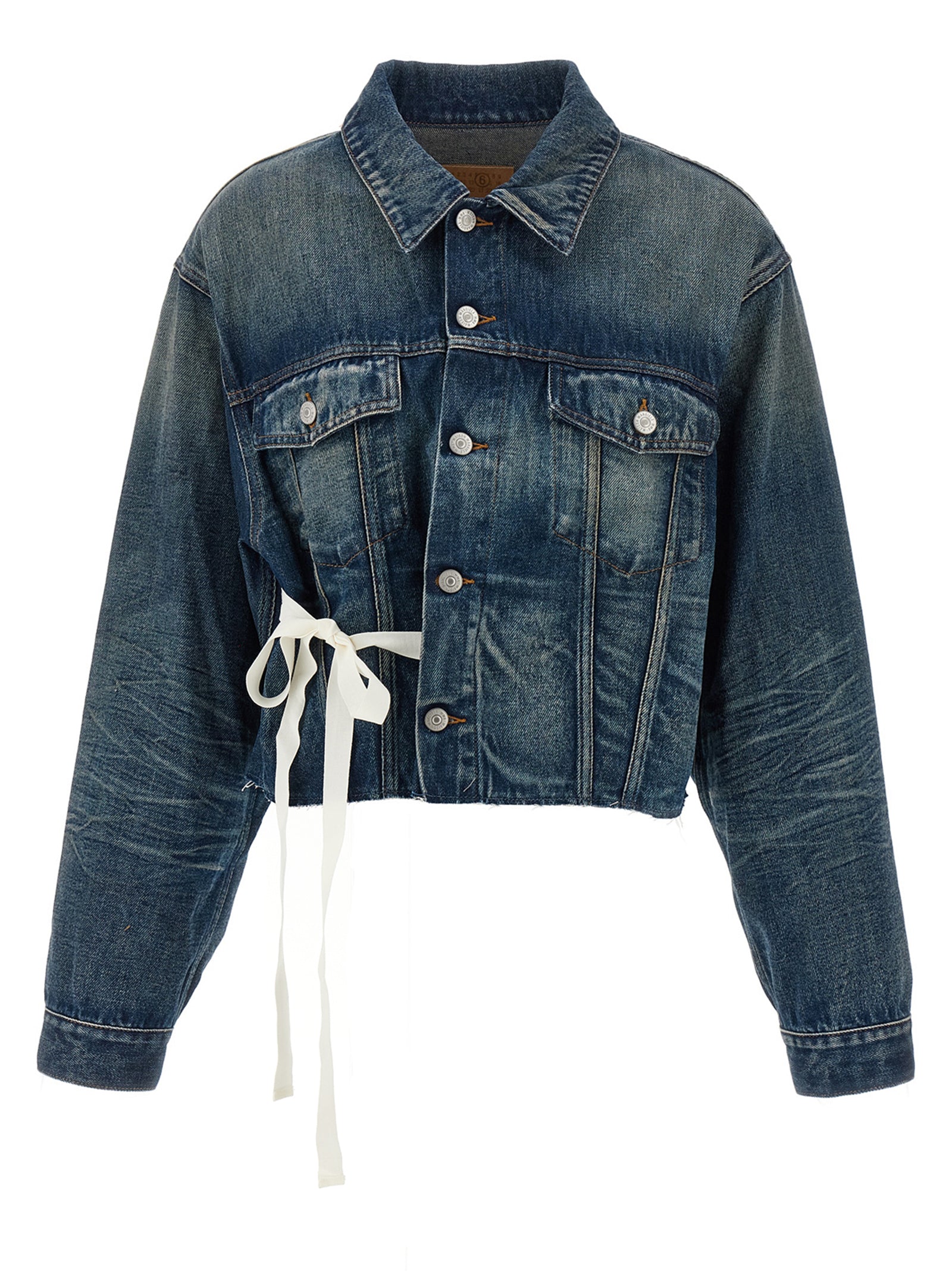 Asymmetric Denim Jacket — Blue