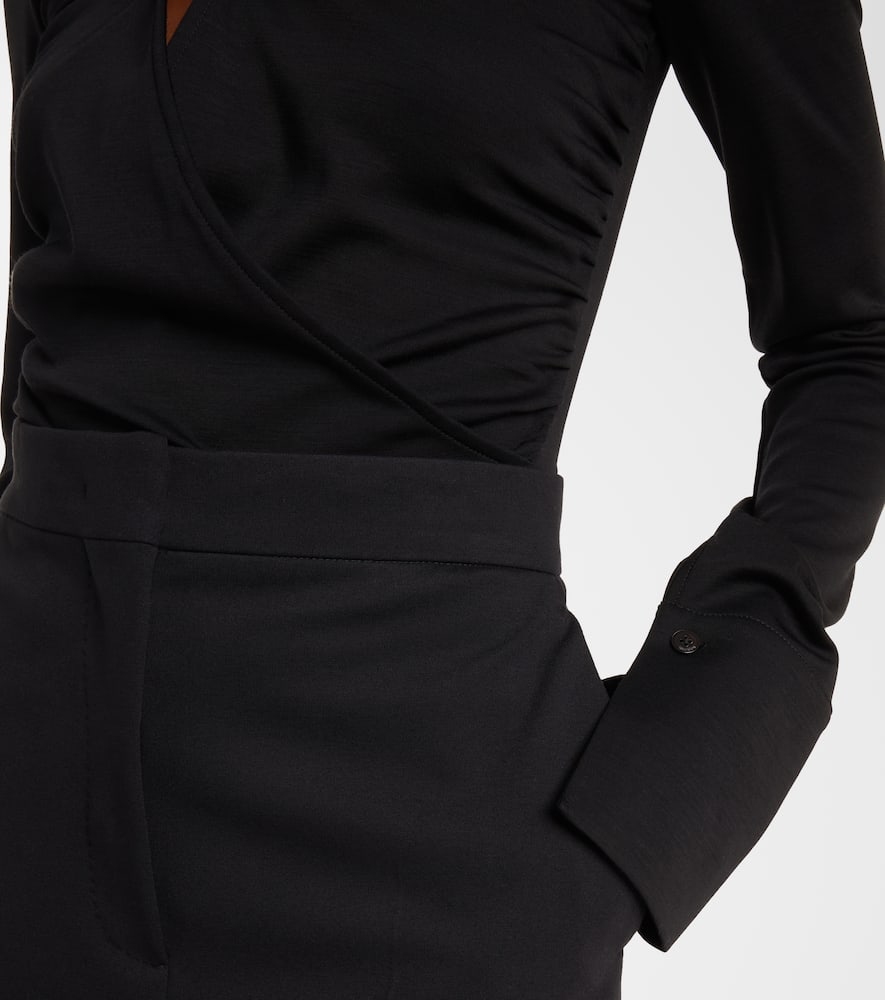 Nigella draped wool bodysuit