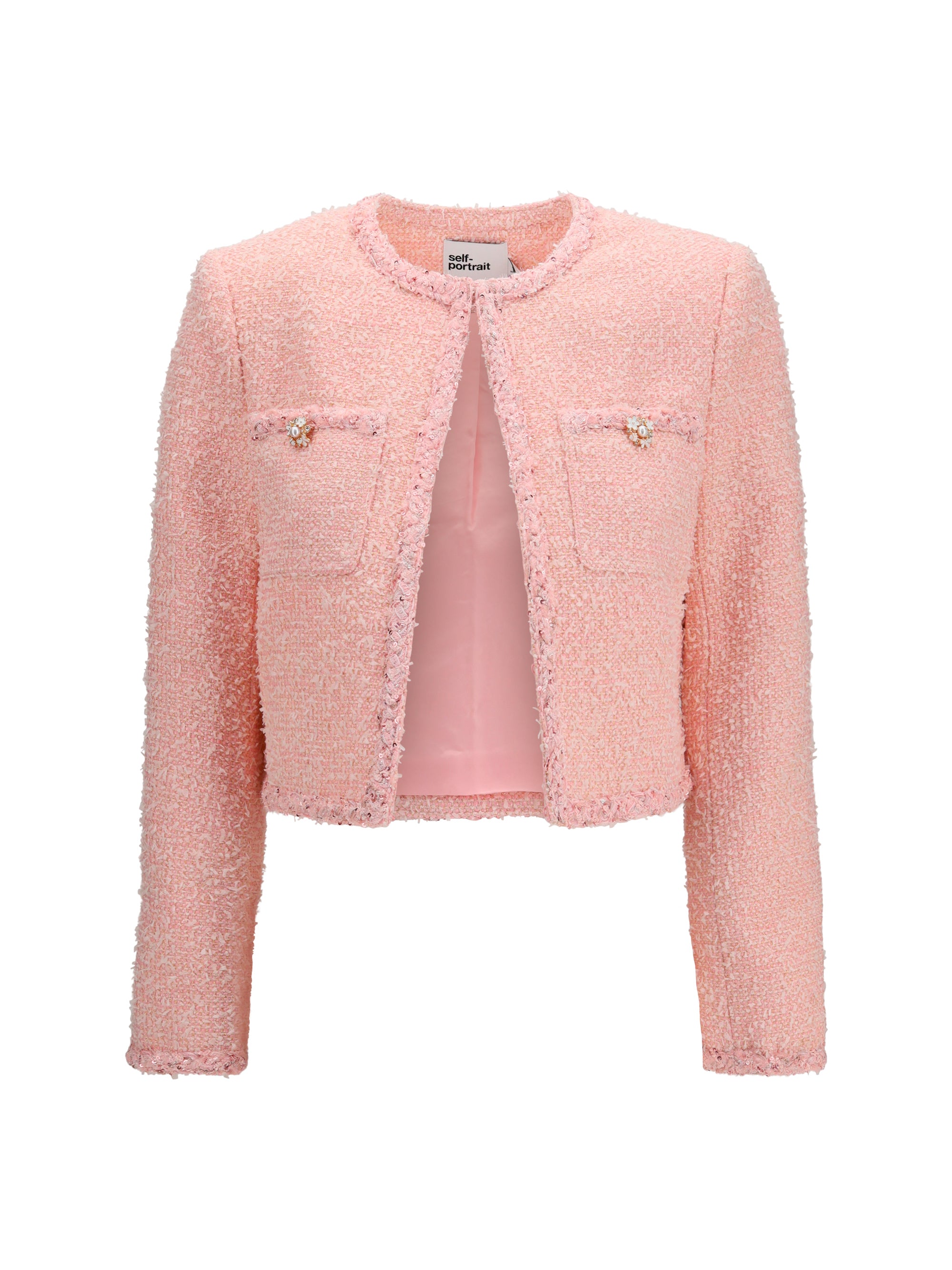 Bouclé Blazer — Pink