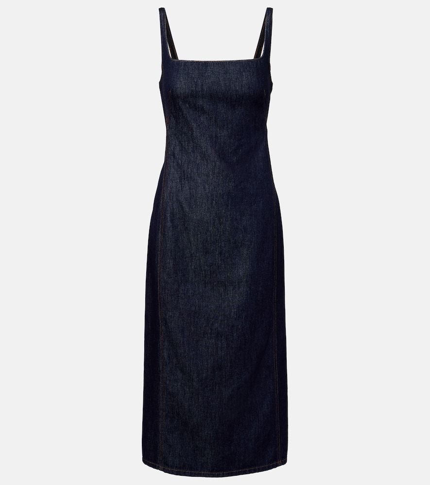 Denim midi dress