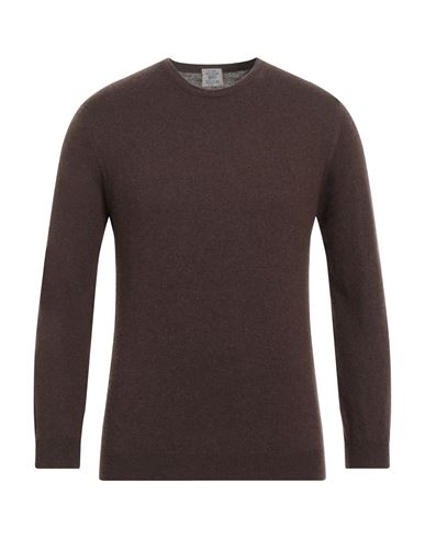 R3d Wöôd Man Sweater Dark brown Size M Viscose, Polyamide, Wool, Cashmere