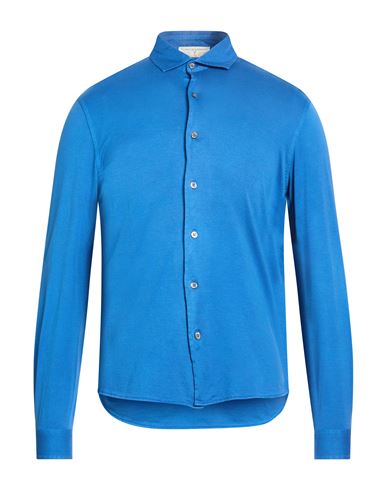 Man Shirt Blue Size 42 Cotton
