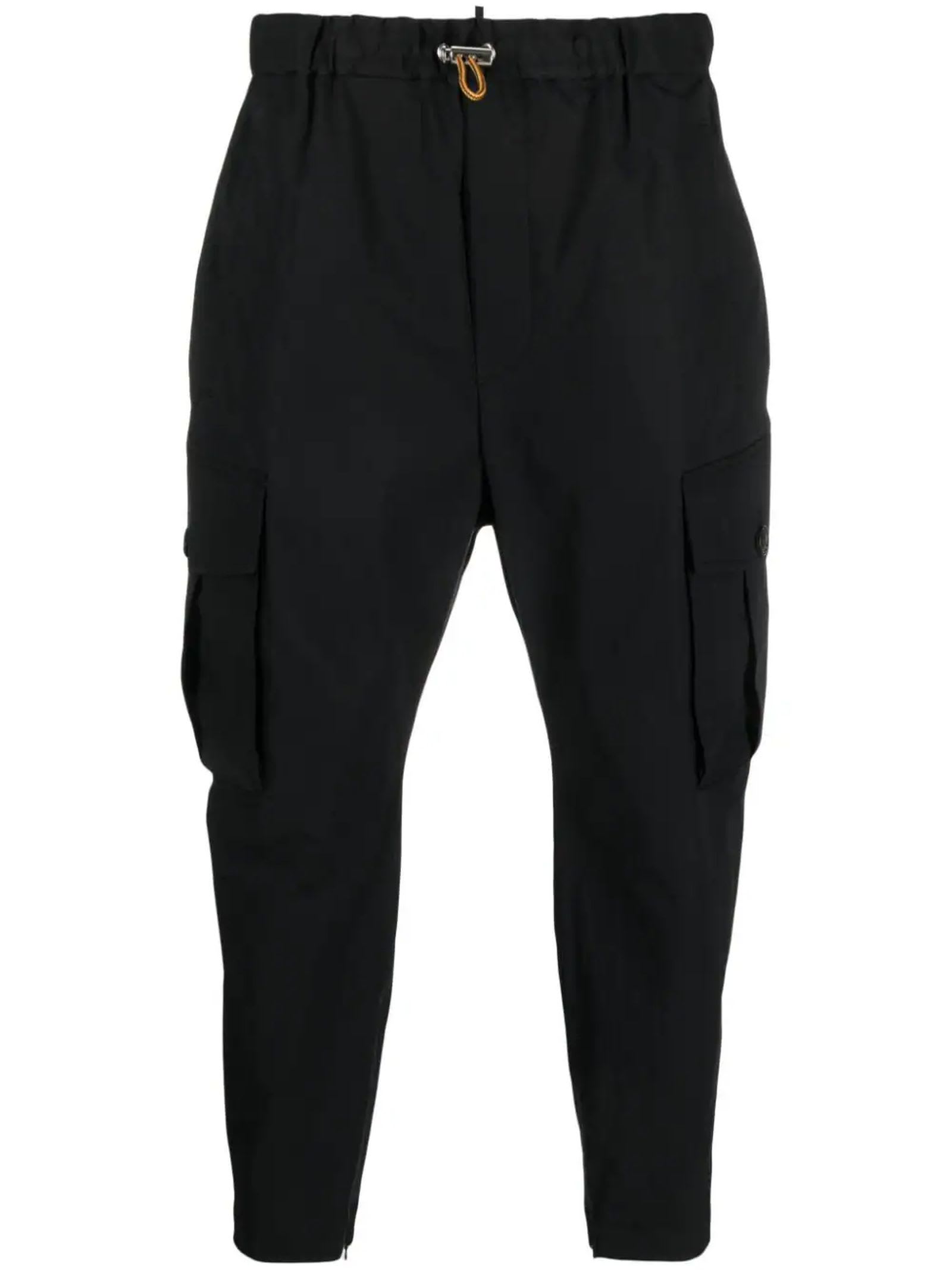 Black Stretch-Cotton Trousers