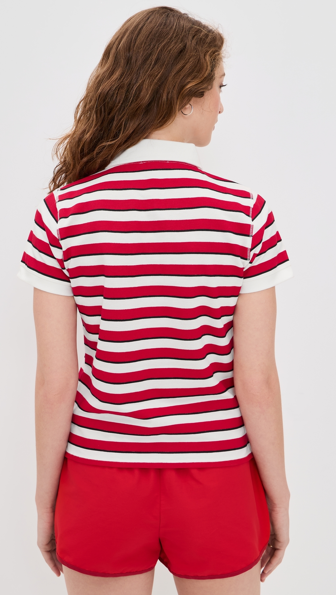 Lou Polo Top Warped Stripe