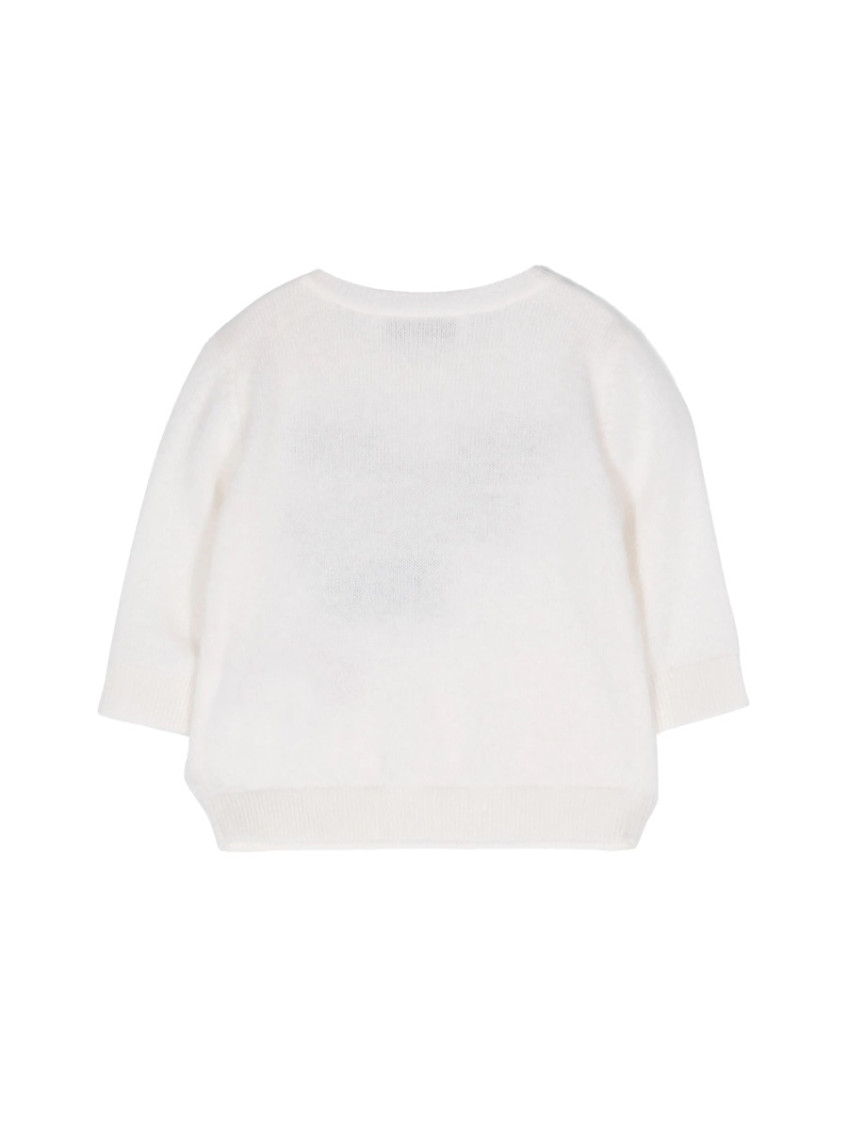 Babies White Graphic Sweater