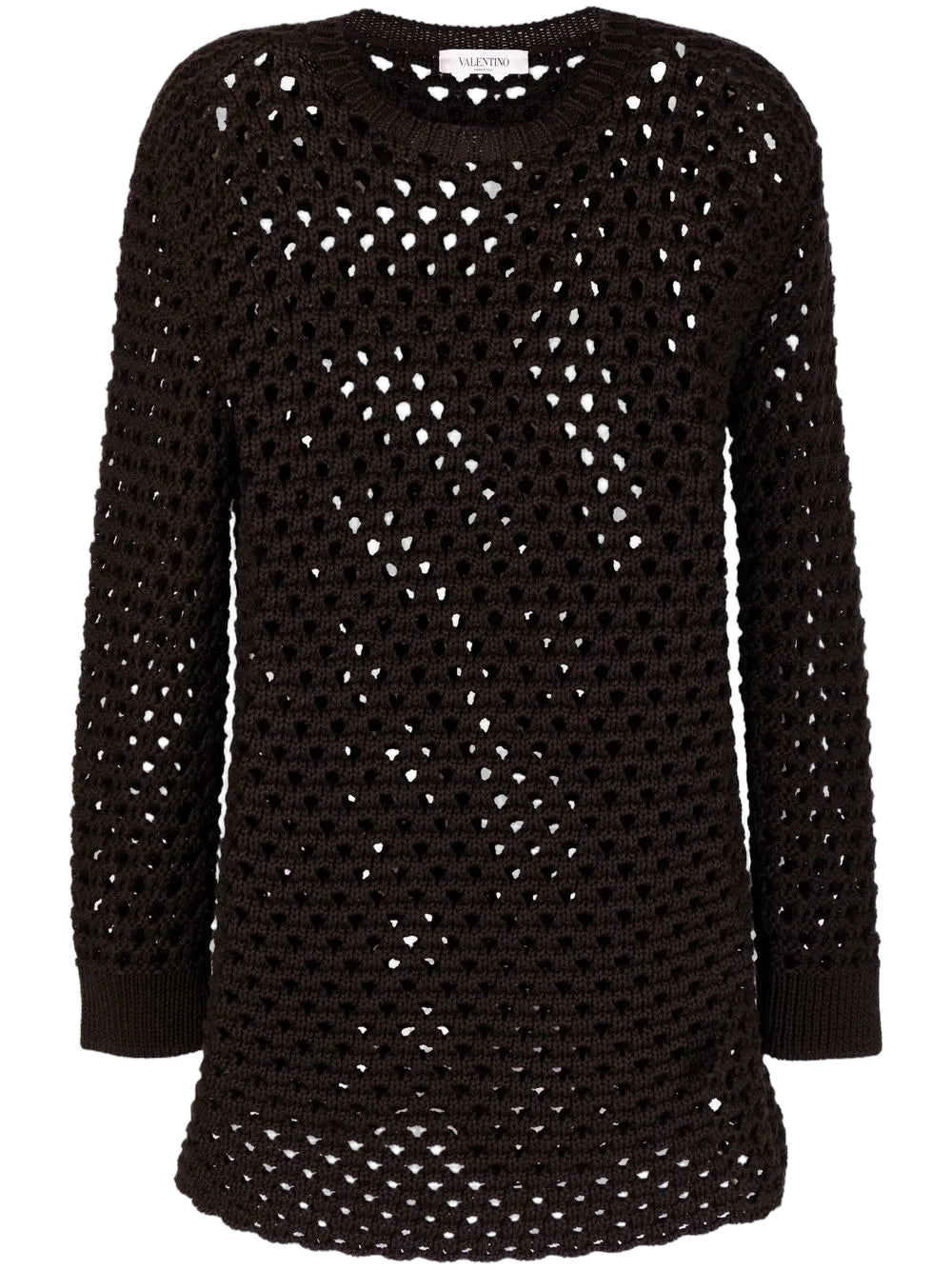 Open-Knit Sweater — Black