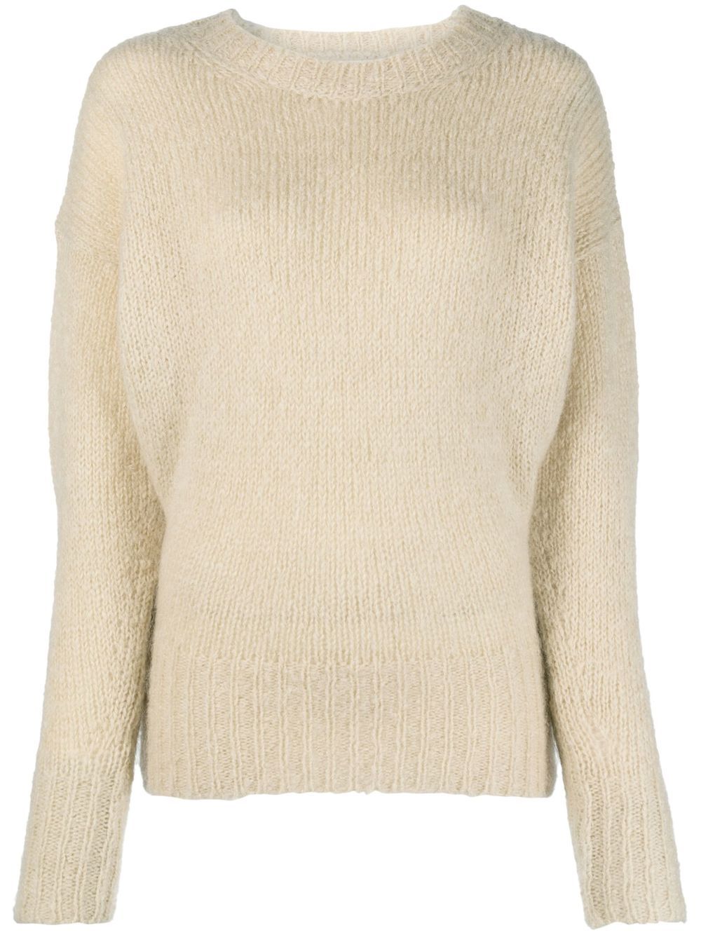 Mohair knitted jumper - Neutrals