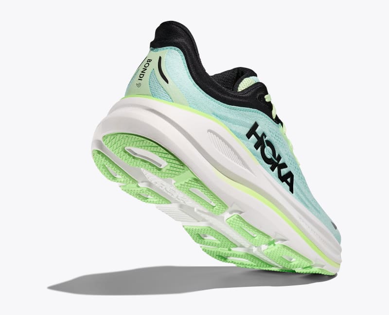 HOKA Men's Bondi 9 Shoes in Luna Moth/Blue Spark