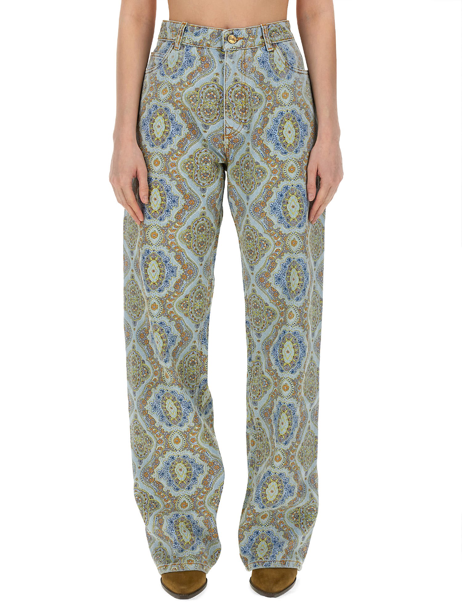 Jeans Con Stampa Paisley