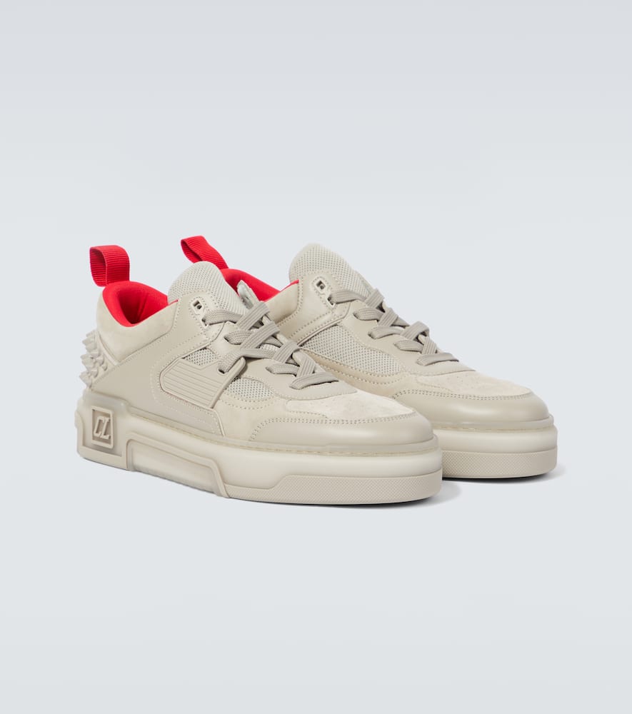 Christian Louboutin Astroloubi leather and suede sneakers